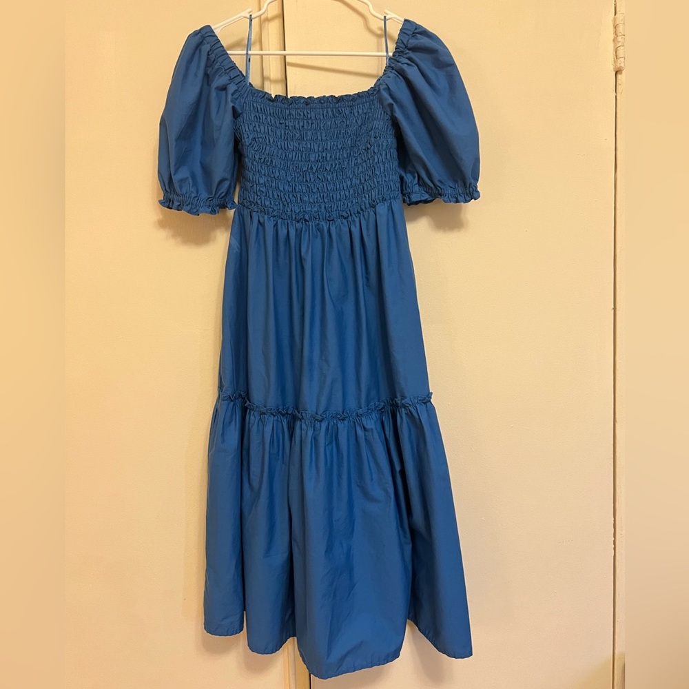 Abercrombie & Fitch Smocked Bodice Puff Sleeve Dress